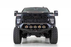 Chevrolet Silverado 2500 Bumper - Front - Addictive Desert Designs - Bomber HD - Hammer Black with Satin Black panels - `20-`27 Chevrolet Silverado 2500 Bumper - Front - Addictive Desert Designs - Bomber HD - Hammer Black with Satin Black panels - `20-`27